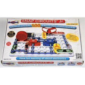 Elenco Snap Circuits Jr. SC-100 Kit Ages 8-108 Build Over 100 Projects
